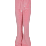 Hermine velour slengbukse, Coral pink