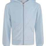 Hermine velour hettejakke, Ice blue