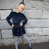 Hermine velour skjørt, midnight navy