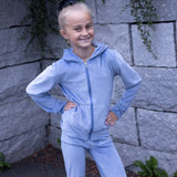 Hermine velour jakke, light blue