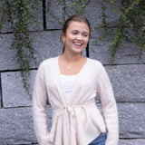 Ninni kid mohair cardigan, cream