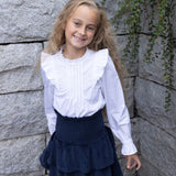 Hermine velour skjørt, midnight navy