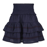 Iris volang skjørt, indigo navy