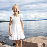 Linda kjole, white