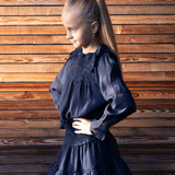 Iris volang skjørt, indigo navy