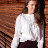 Saga bluse, hvit
