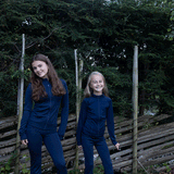 Violet yogabukse i merinoull og bambus, midnight navy