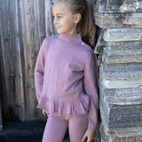 Aspen slengbukse i 100% SUPERFINE MERINOULL, Mauve