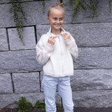 Lyra kid mohair jakke, off white