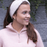 Aud  kid -mohair pannebånd, off white