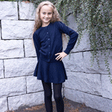Chloe strikket ullskjørt, midnight navy