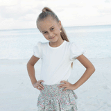 Mia ensfarget topp, soft white