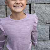 Dis ulltopp i merinoull og bambus, lys lilla melange
