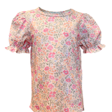 Mia printet topp, Coral pink