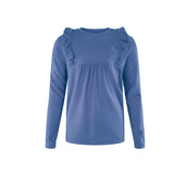Andie topp i merinoull og bambus, Blue