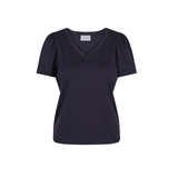 Anette lyocell lin mix tee, Navy