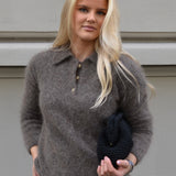 Vilje & Ve Morgan 72% mohair blend strikket  genser - Taupe