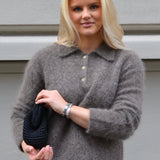 Vilje & Ve Morgan 72% mohair blend strikket  genser - Taupe
