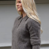 Vilje & Ve Morgan 72% mohair blend strikket  genser - Taupe