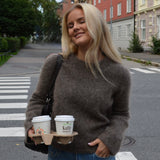 Vilje & Ve Mina  72% mohair blend strikket genser - Taupe