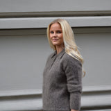 Vilje & Ve Morgan 72% mohair blend strikket  genser - Taupe