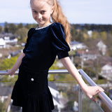 Vilje & Ve Emilia velvet skjørt - Marineblå