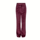 Hermine velour bukse, Maroon Red