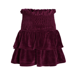 Hermine velour skjørt, burgunder