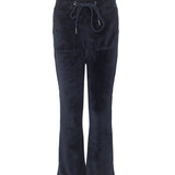 Hermine velour slengbukse, Navy