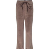 Hermine velour slengbukse, taupe
