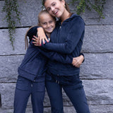 Hermine velour slengbukse, Navy