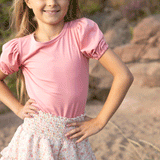 Mia ensfarget topp,Coral pink