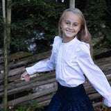 Laila bouclé-skjørt med paljetter, midnight navy
