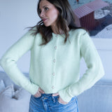 Melina 71% Alpakka cardigan, soft green