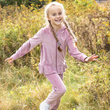 Ines velour bukse med rysjer på lommen