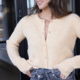 Melina 71% Alpakka cardigan, soft yellow