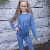 Andie topp i merinoull og bambus, Blue