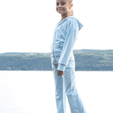 Hermine velour bukse, Ice blue