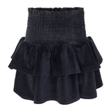 Milla velour skjørt, classic navy