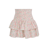 Milla skjørt med blomsterprint, pastel rose
